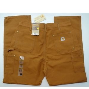 NWT Carhartt 125 40x32 B01-BRN Duck Double-Front Knee Work Dungaree Made in USA